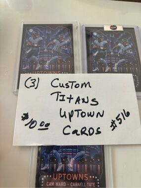 Custom Titans Uptown Football Cards - Blue/Black Design
